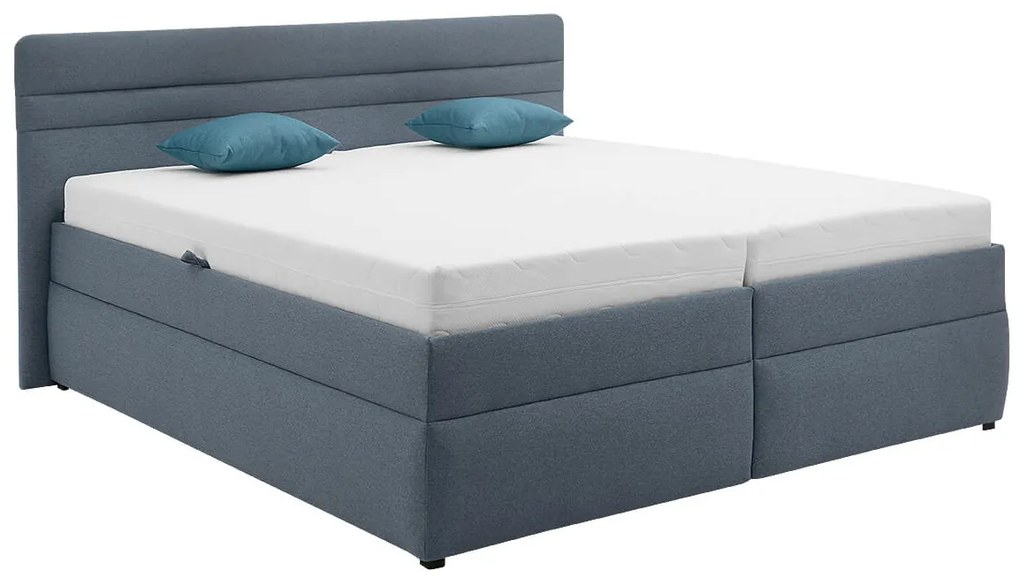 FINES čalúnená posteľ Koska 180x200 modrá