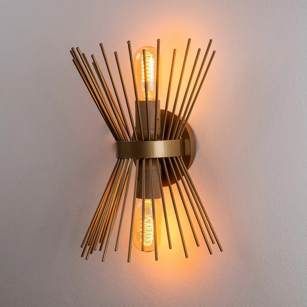 Nástenná lampa Kirpi zlatá