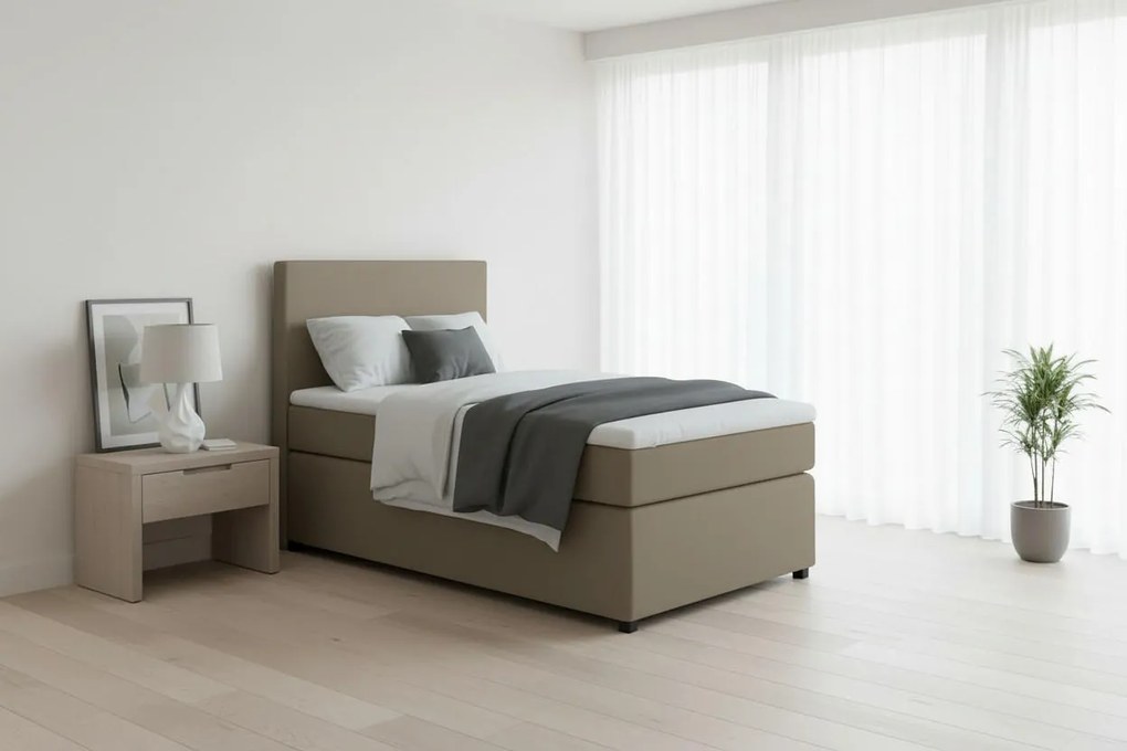 XXXLutz BOXSPRINGOVÁ POSTEĽ, 90/200 cm piesková MID.YOU - Online Only spálne - 000044002902