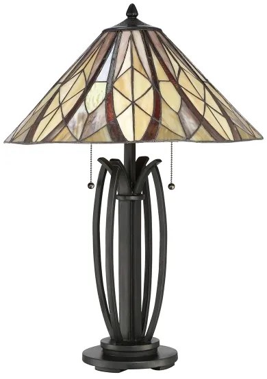 Elstead QZ-VICTORY-TL - Stolová lampa Tiffany VICTORY 2xE27/60W/230V