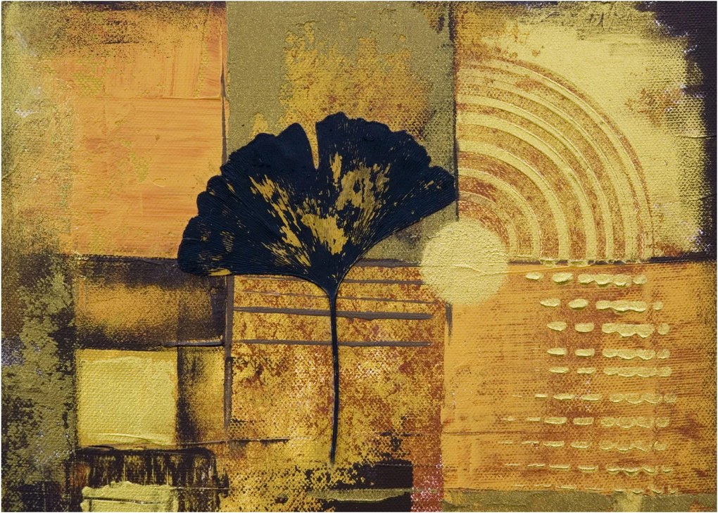 Sklenený obraz - List ginkgo (70x50 cm)