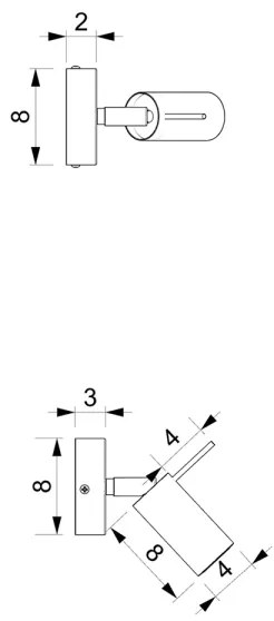 Nástenné bodové svietidlo PRESTON 1xGU10/MR11/40W/230V modrá