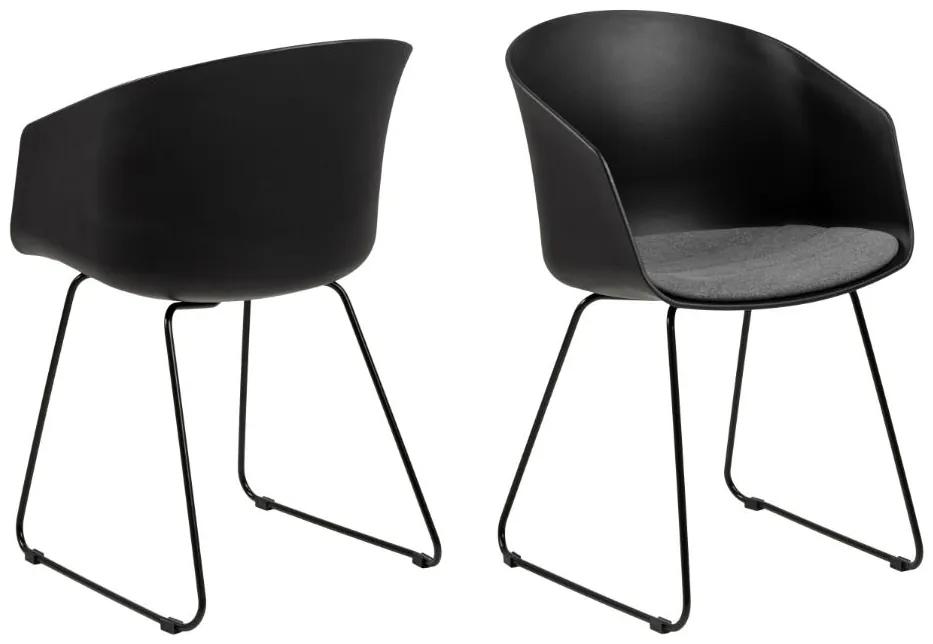 Designová stolička Moon čierna