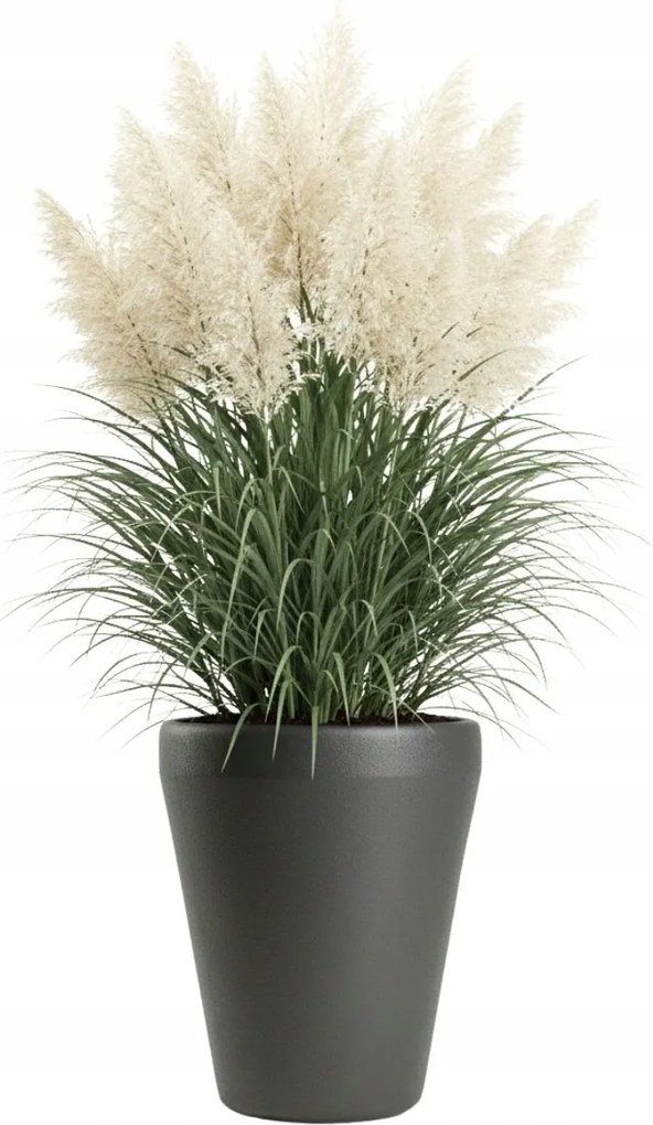 Sada 2 ks květináčů Purea 51,2x39,5/34,9x39,5 cm antracitová