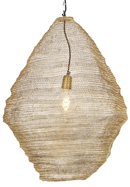 Orientálna závesná lampa zlatá 60 cm - Nidum