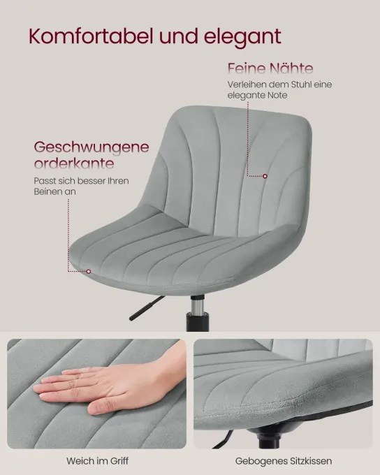 Otočná stolička LJB160GD01 sivá