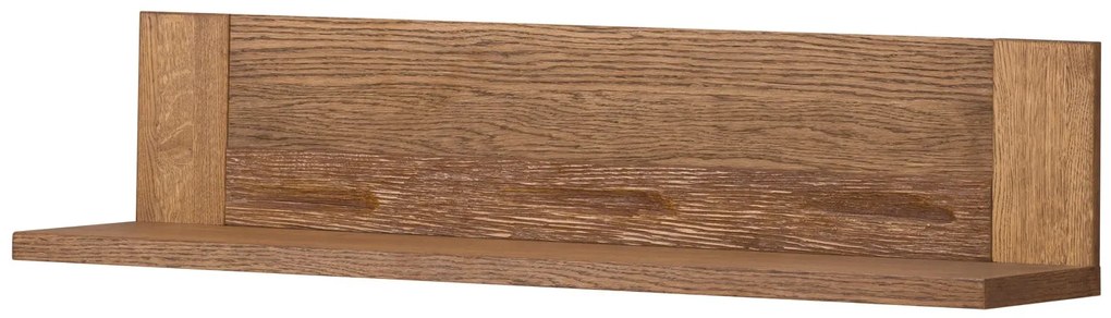 Nástenná polica Velvet II 34 111 cm s LED osvetlením dub Rustikal