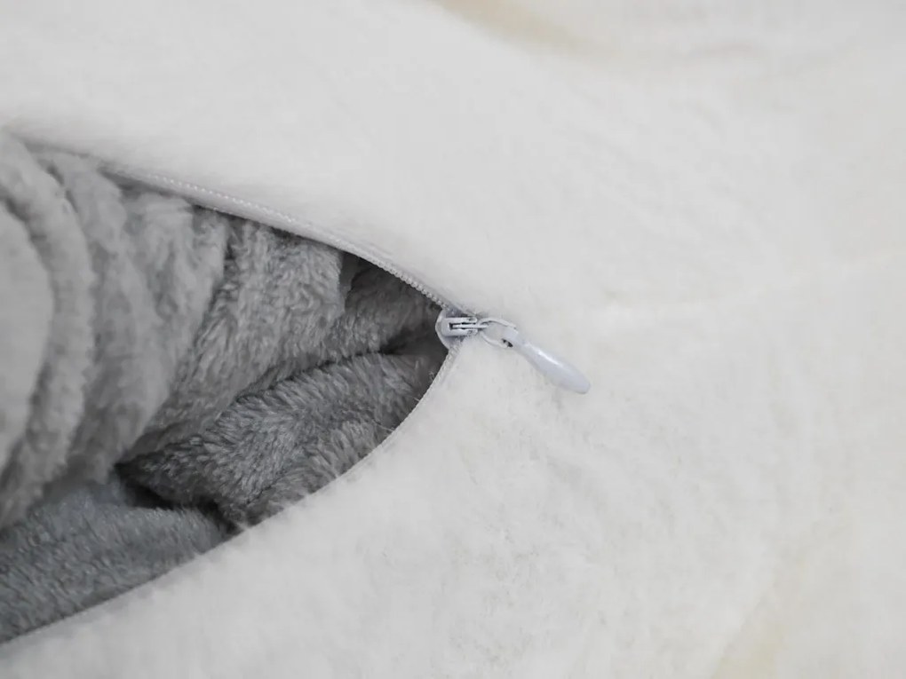 Plyšová MAČKA s detskou dekou vo vnútri, sivá