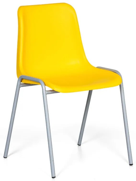 Plastová jedálenská stolička AMADOR, žltá
