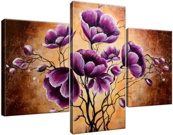 Obraz na plátne Rastúce fialové kvety 90x60cm 1506A_3B