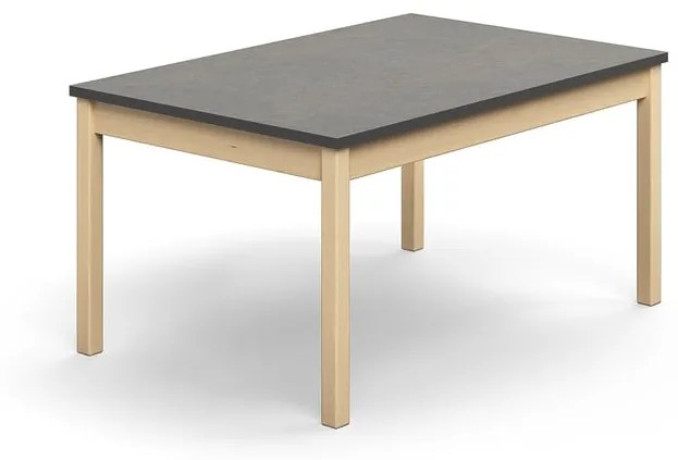 Stôl DECIBEL, 1200x800x590 mm, akustické linoleum - tmavošedá