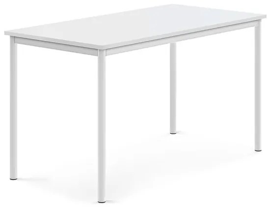 Stôl BORÅS, 1400x700x760 mm, laminát - biela, biela