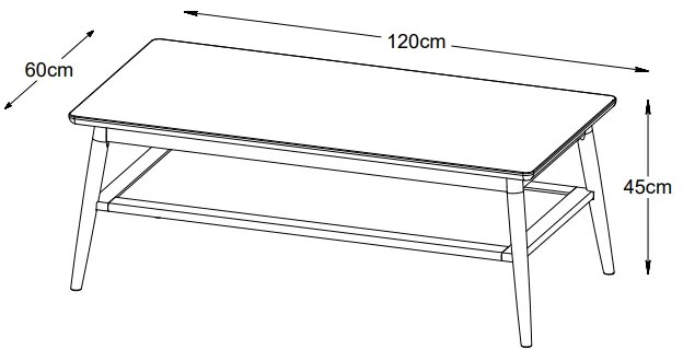 Dizajnový konferenčný stolík Tallys 120 cm prírodný dub