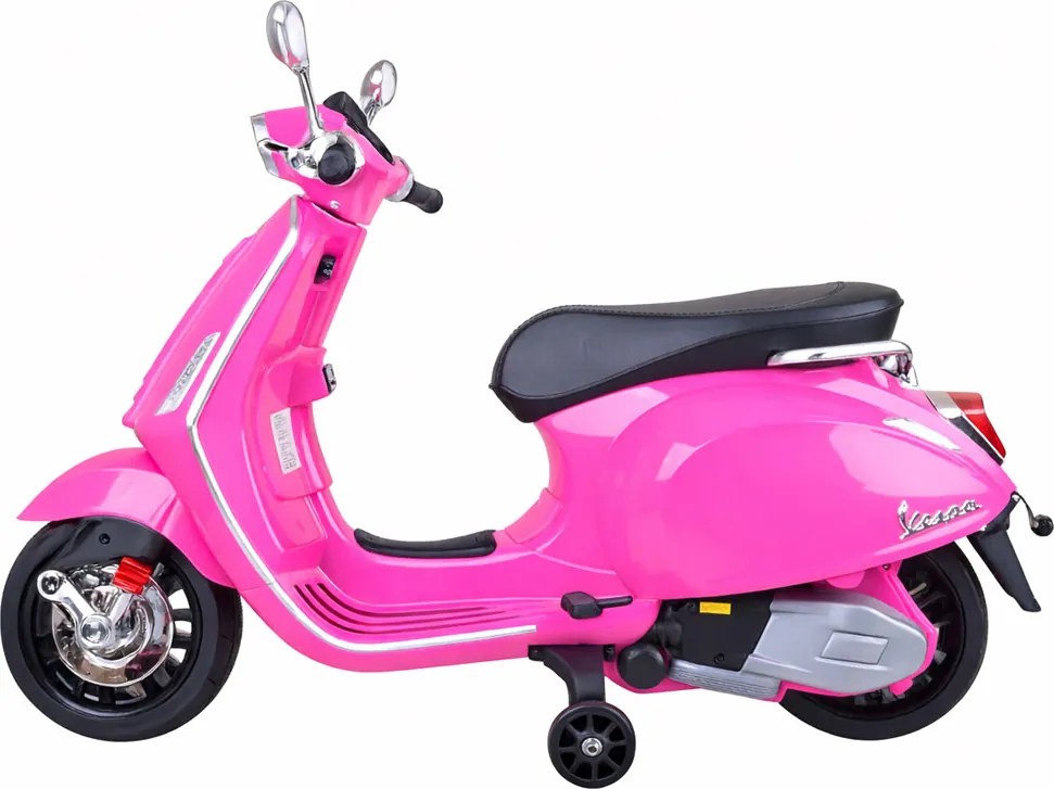 JOKOMISIADA Elektrický skúter VESPA na batériu pre deti s melódiami PA0344 ružový