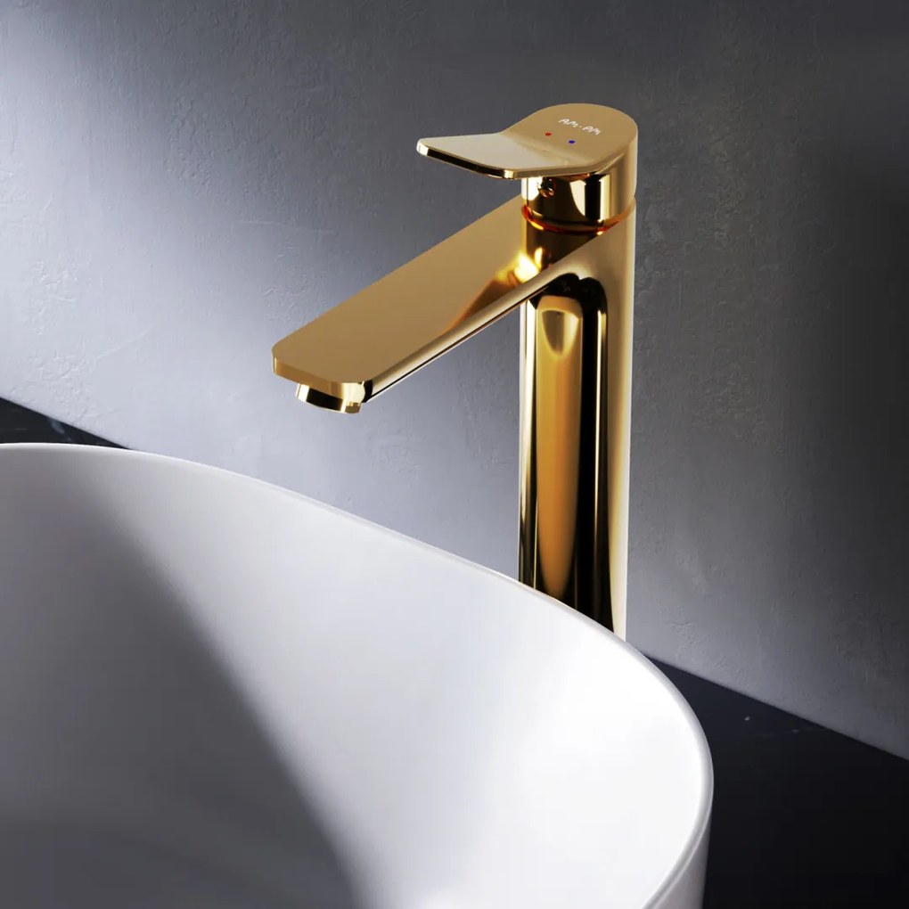Umývadlová batéria AM.PM X-Joy FXA92099 vysoká, zlatá
