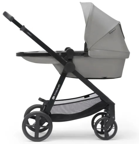 KINDERKRAFT-Kombinovaný kočík 3v1 NEWLY Moonlight grey  + autosedačka MINK PRO