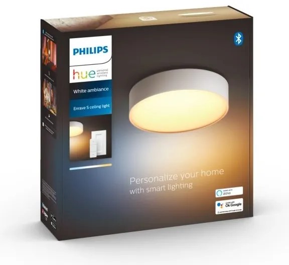 Philips - stmievateľné LED svietidlo Hue ENRAVE S LED/9,6 W/230 V pr. 261 mm biele + diaľkové ovládanie