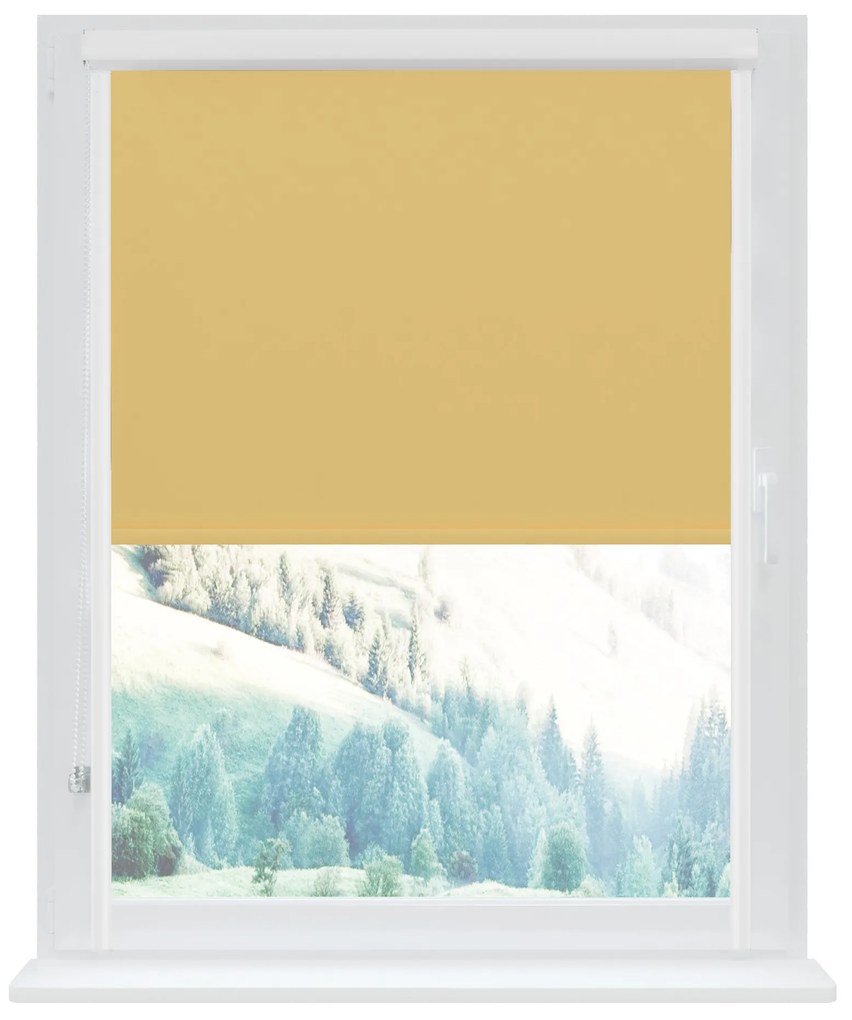 Dekodum Klasická mini roleta v bielej kazete, farba látky Vanilka Šířka (cm): 83, Dĺžka (cm): 150, Strana mechanizmu: Práva
