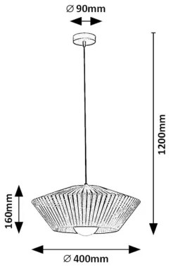 Rabalux 72150 - Luster na lanku RAVEN 1xE27/6W/230V