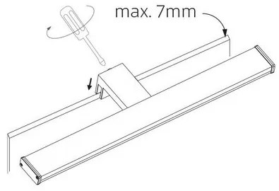 Panlux LED svietidlo na zrkadlo Arven čierna, š. 60 cm, IP44, 12 W