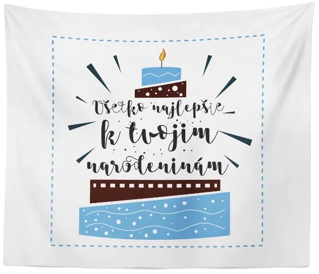 Sablio Deka Všetko najlepšie k tvojim narodeninám: 150x120 cm