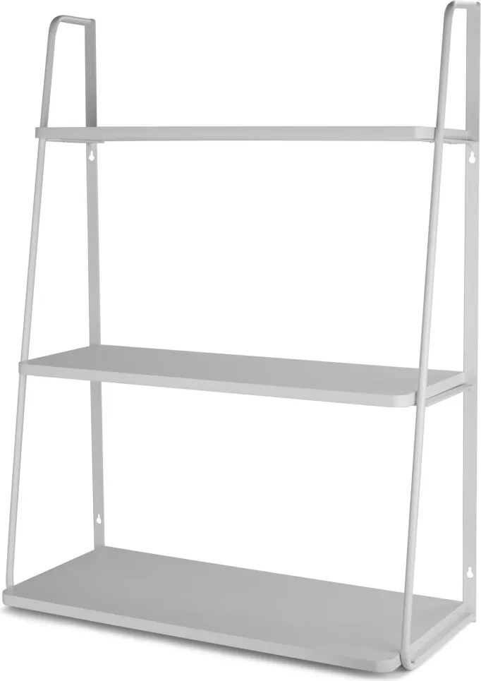 Nástenná 3 poschodová polica šedá