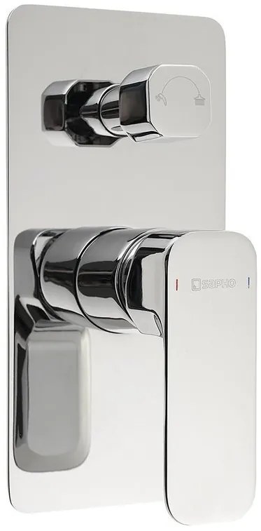 Sapho Sapho, SPY podomietková sprchová batéria, 2 výstupy, otočný prepínač, chrómová, PY43