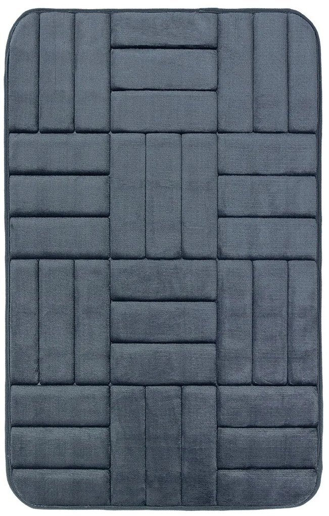 BO-MA koberce Protišmyková kúpeľňová predložka 3D 667 dark grey - 50x80 cm