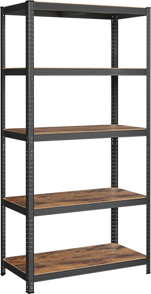 Regál Brety 100 cm hnedo-čierny