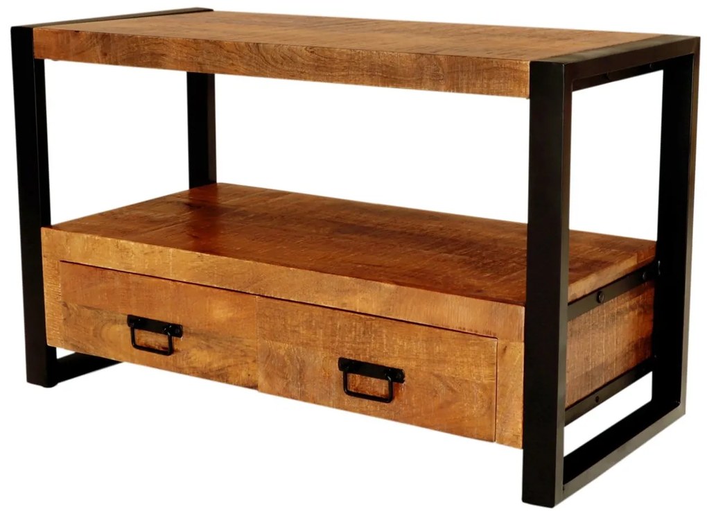 furniture-nabytek.cz - TV stolek masiv z dřeva mango 100x60x45