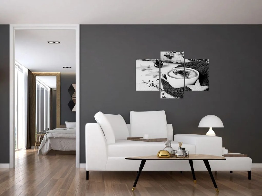 Obraz - Zimné cappuccino (90x60 cm)