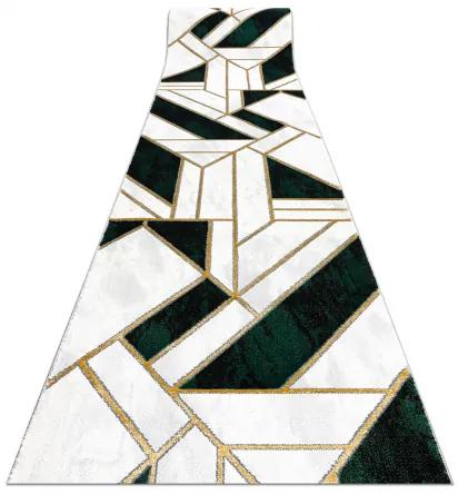 Behúň EMERALD exkluzívne 1015 glamour, štýlový mramor, geometrický zelené / zlato Veľkosť: 70 cm
