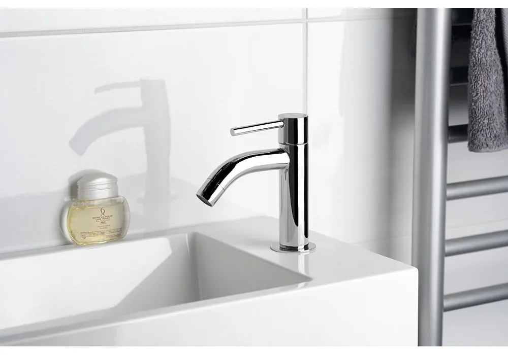 Umývadlový ventil v lesklej striebornej farbe Small – Sapho