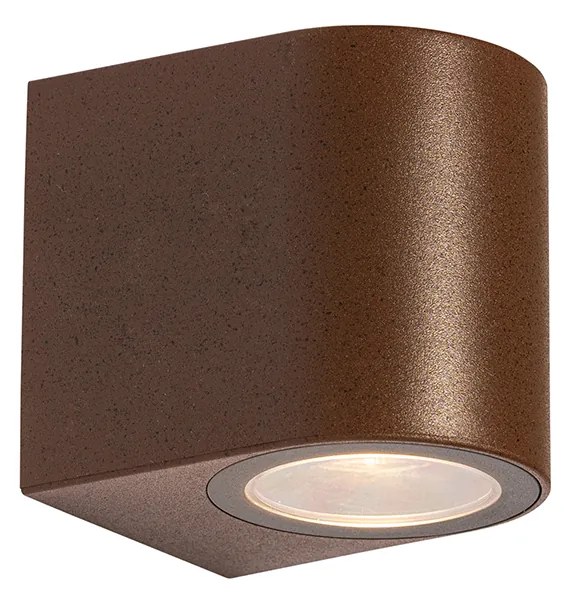 Moderná vonkajšia nástenná lampa hrdzavohnedá plastová oválna - Baleno