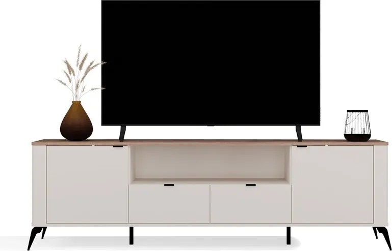 TV stolík CORDOBA 2D2S kašmírový/dub Castello
