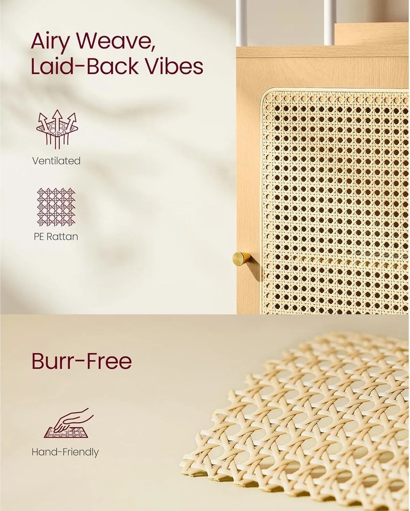 6-úrovňová knižnica, vysoká polica na knihy s dvierkami, farba dub a biela