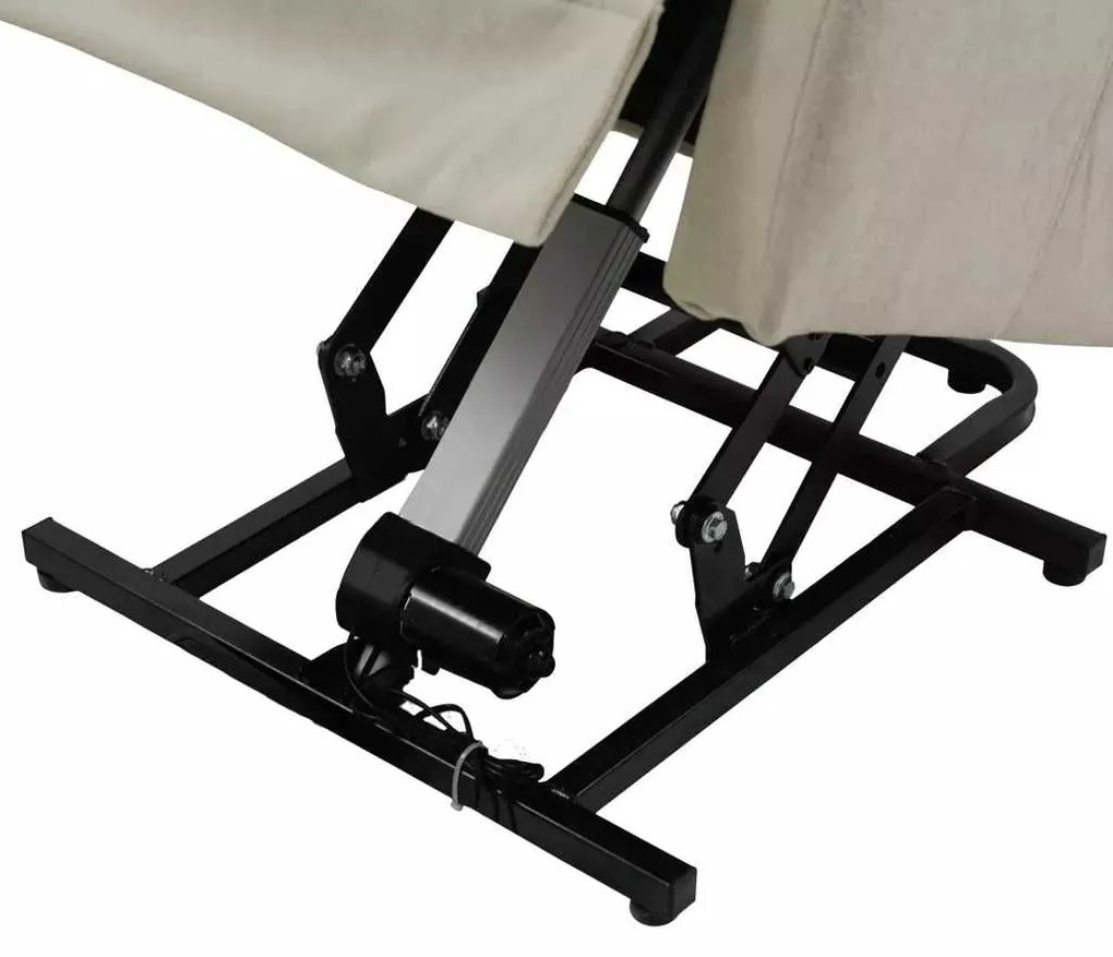 LuxuryForm DESIGN TV kreslo PEGAS s elektrickým polohovaním, masážou a výklopom - béžové