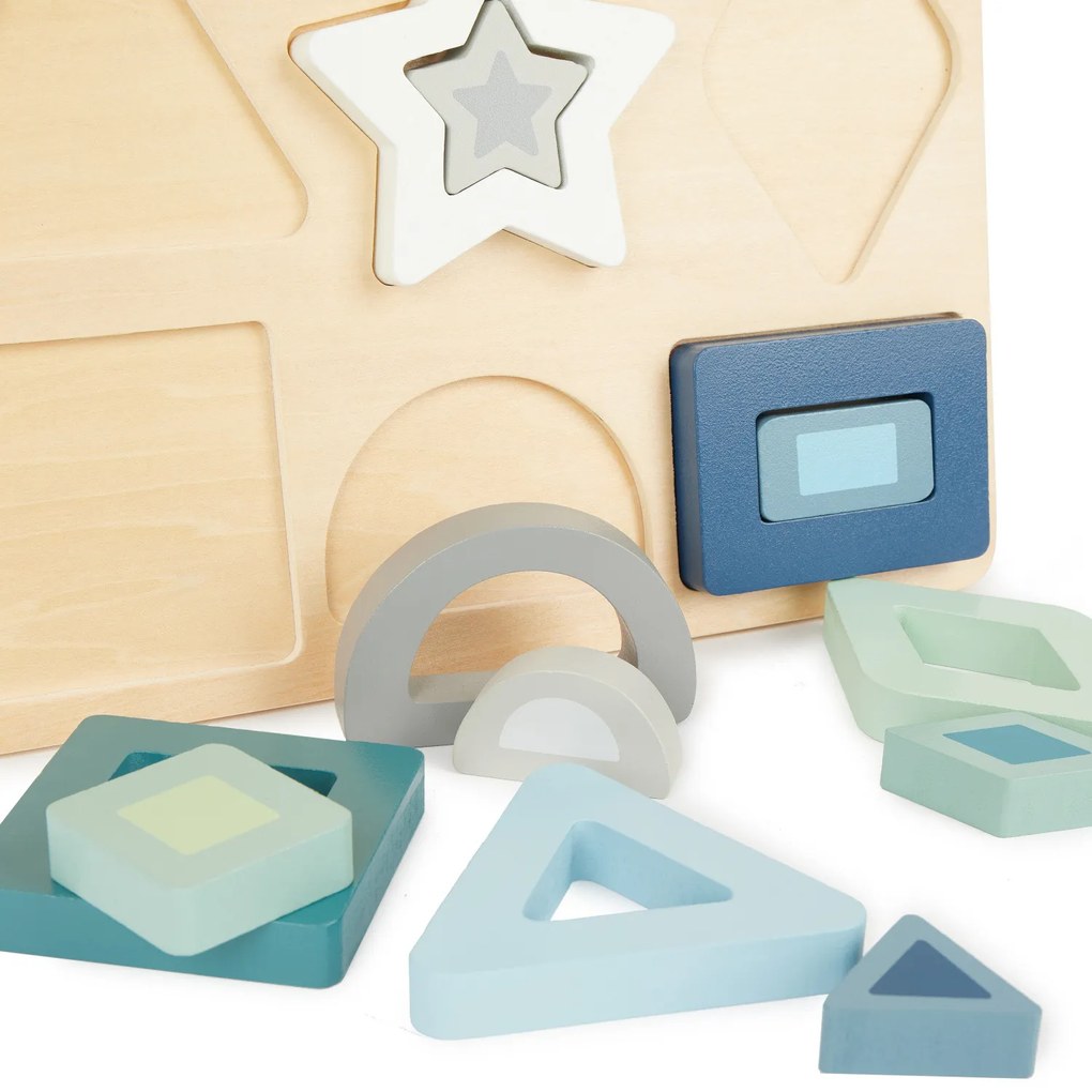Bieco - Drevené vkladacie puzzle - tvary
