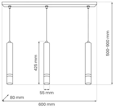 Brilagi - Luster na lanku POKER 3xGU10/25W/230V béžová