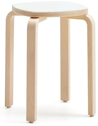 Detská stolička VIDE, laminát - biela, výška 460 mm