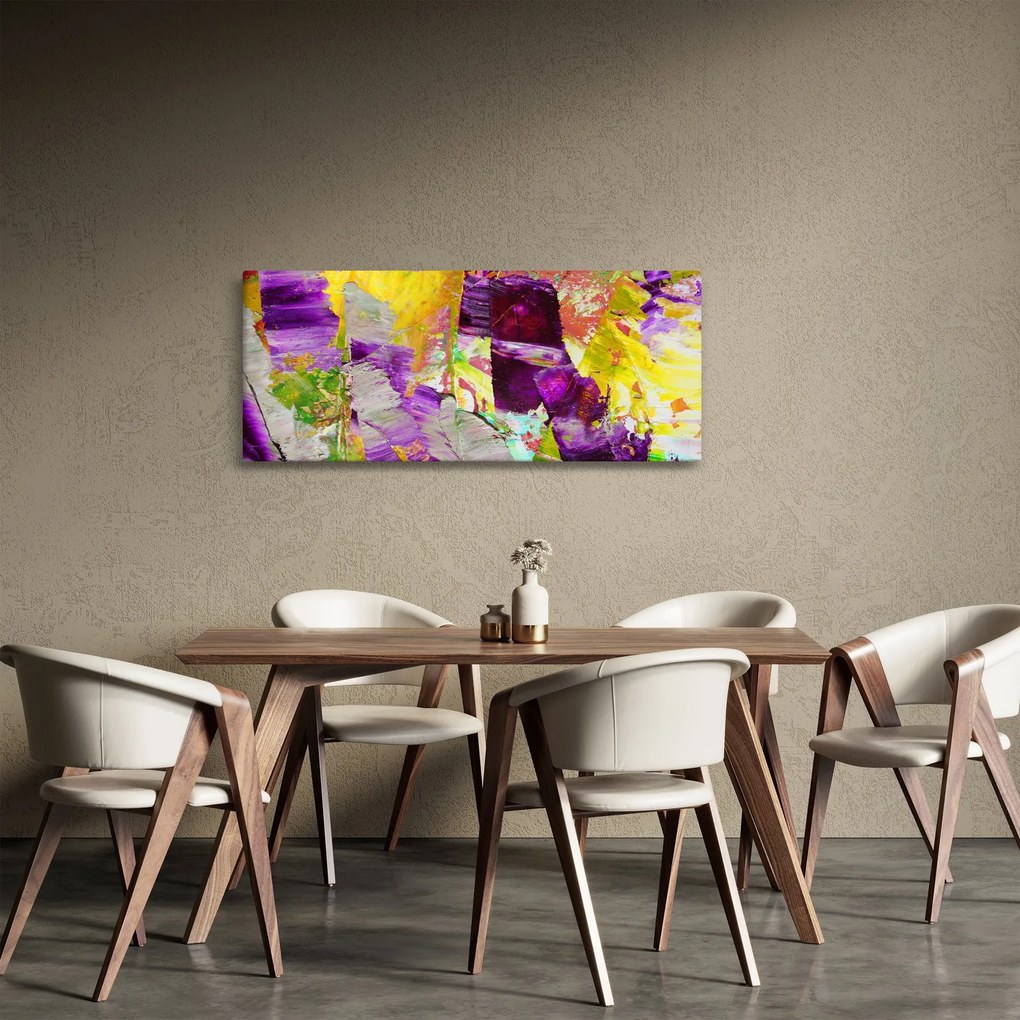 Obraz abstrakcie - maľba (120x50 cm)