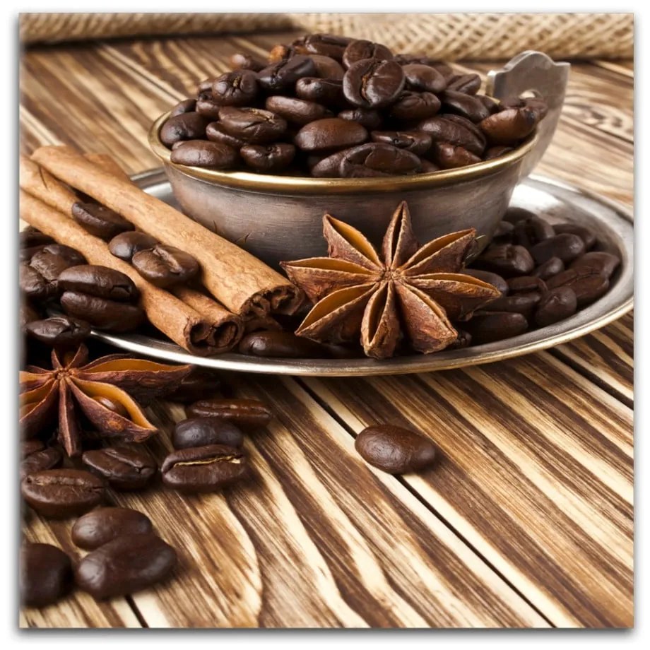 Obraz Styler Glasspik Coffee, 30 × 30 cm