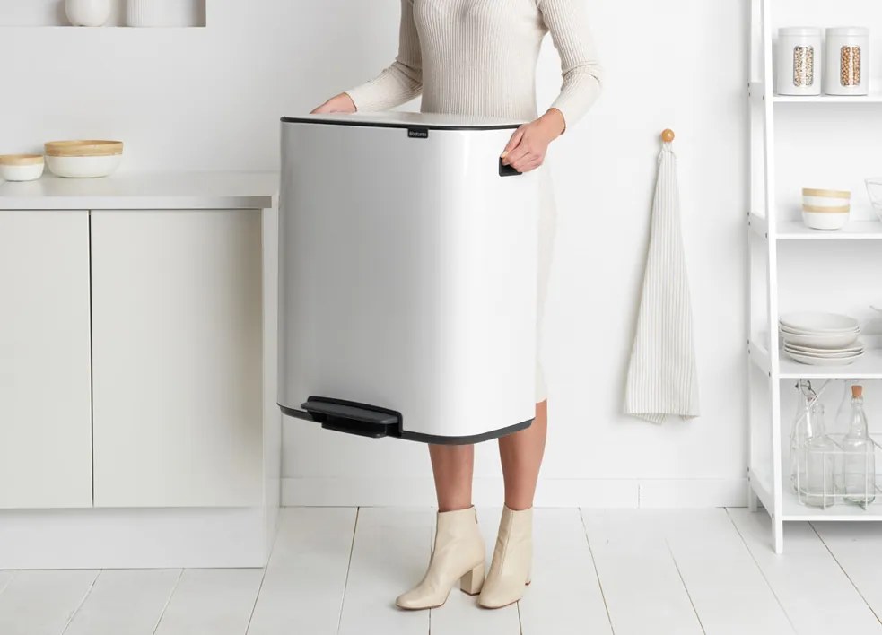 Brabantia BO pedálový kôš 2x30L biela