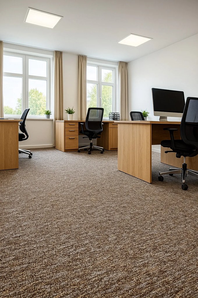 Timzo, Koberec metráž Mammut 8026 steel, na mieru, šíře 4m, šedá, ab (mriežka), chodba / predsieň