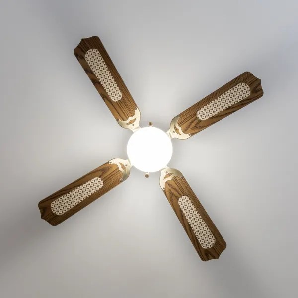 ZEVENTI - Stropný ventilátor NAVAGIO 1xE27/60W/230V hnedá