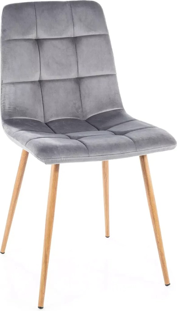 SI Mila D Sametová stolička sivý