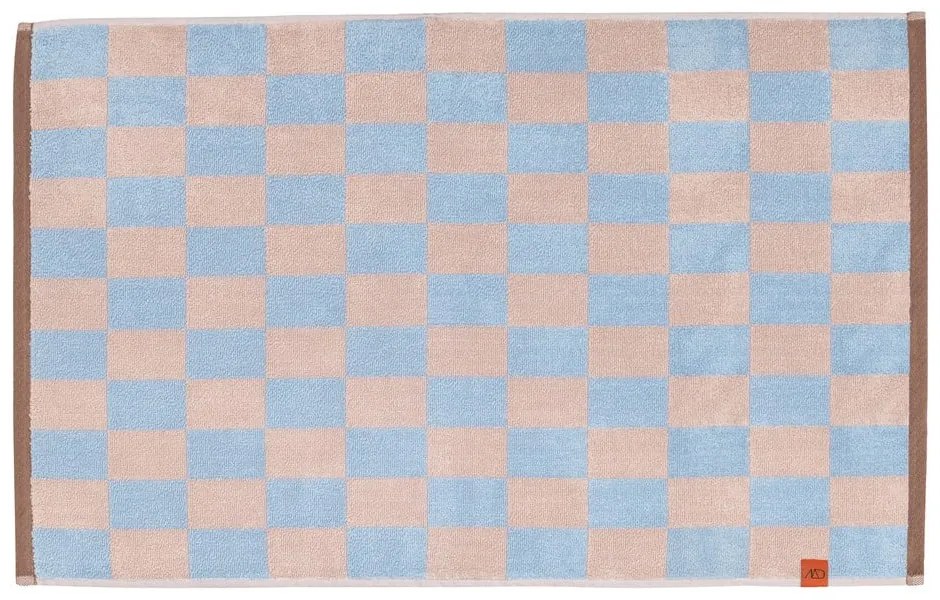 Modro-ružová kúpeľňová predložka z bio bavlny 50x80 cm Retro – Mette Ditmer Denmark