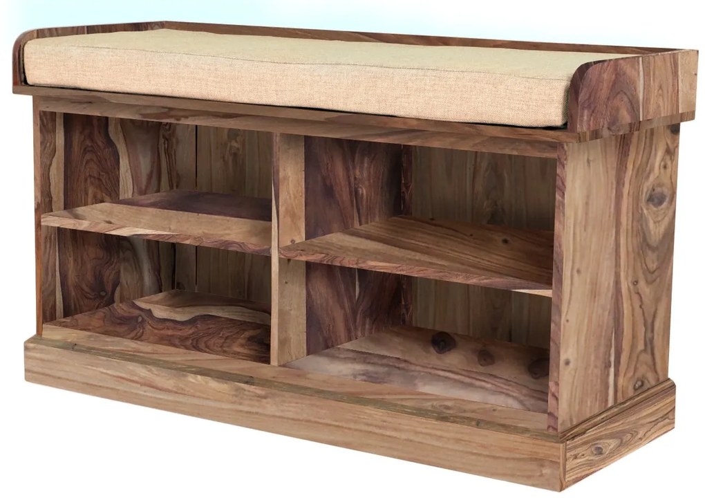 furniture-nabytek.cz - Dřevěný botník s lavicí 105x60x40 z masivu palisandr