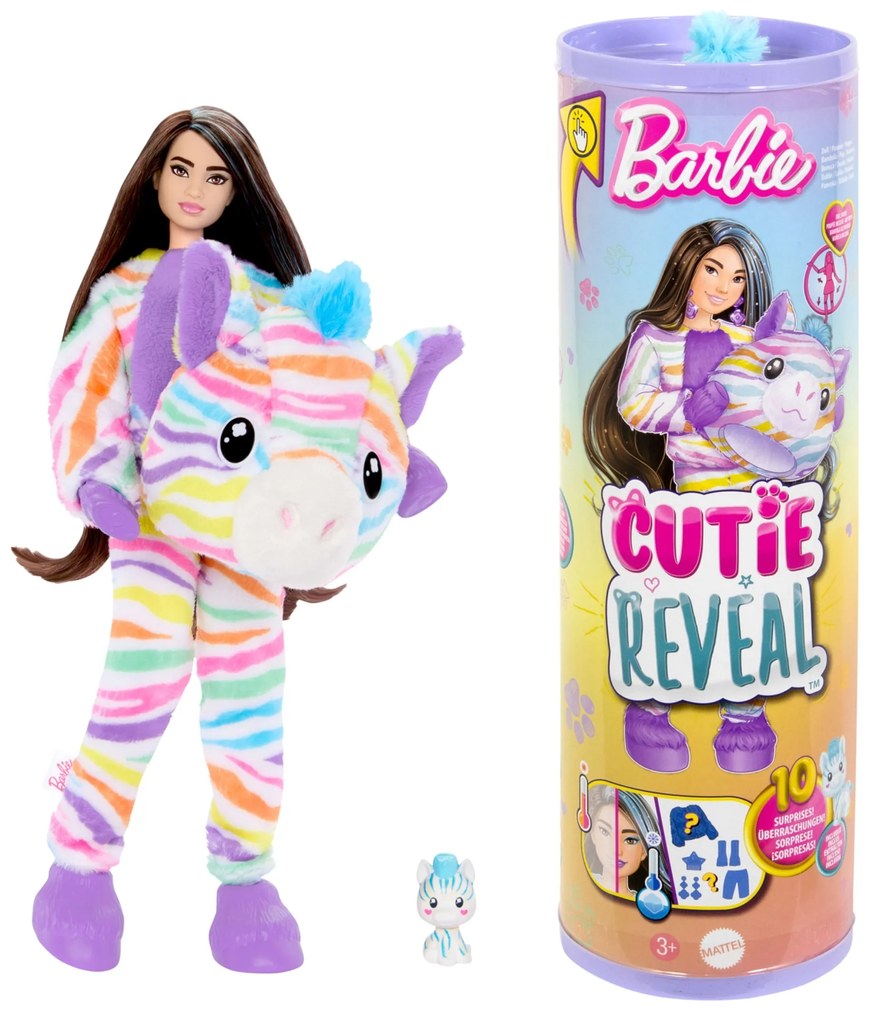 Barbie Bábika v plyšovom kostýme (zebra)  (100381532)