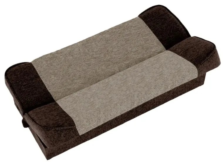 Kondela Rozkladacia pohovka, látka hnedá, svetlohnedá, ASIA NEW